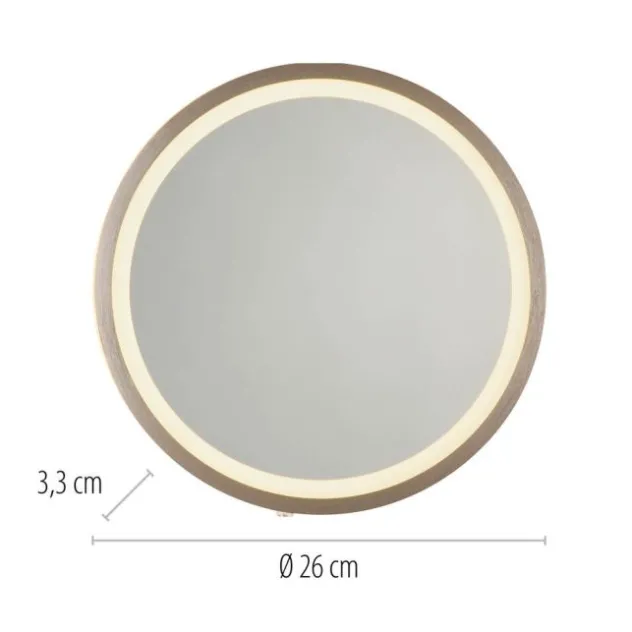 Paul Neuhaus LED Spiegel VIDRO, bronce,