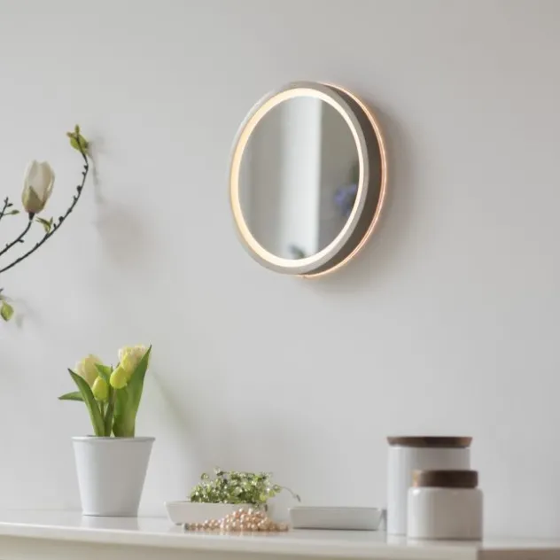 Paul Neuhaus LED Spiegel VIDRO, bronce,
