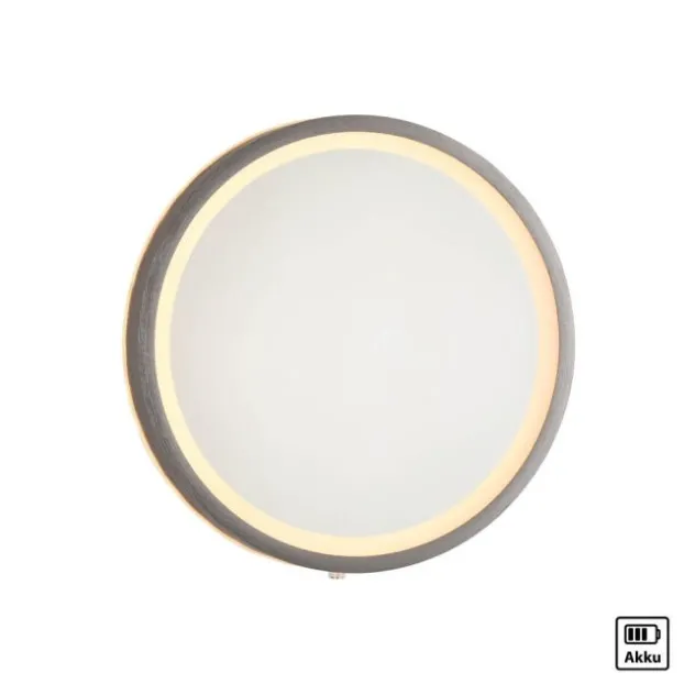 Paul Neuhaus LED Spiegel VIDRO, grau,