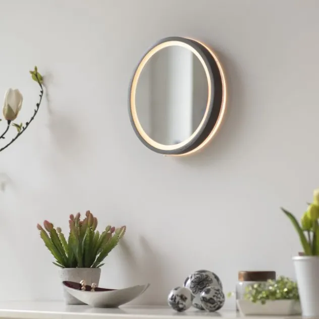 Paul Neuhaus LED Spiegel VIDRO, grau,
