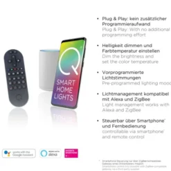 Paul Neuhaus LED Stehleuchte Q-SWING silber steuerbar Smart Home