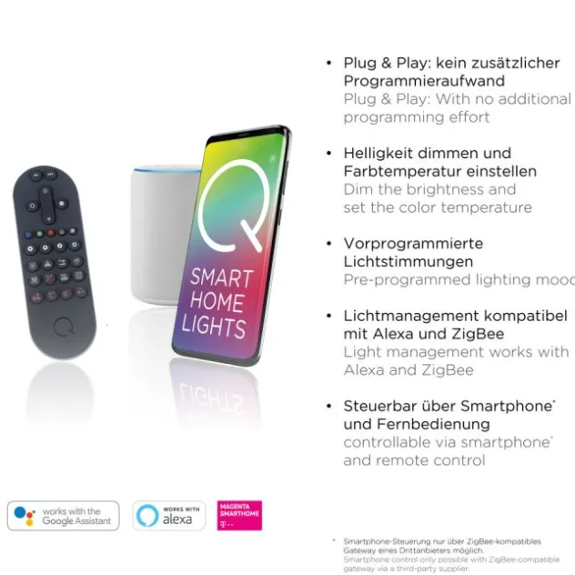 Paul Neuhaus LED Stehleuchte Q-SWING silber steuerbar Smart Home