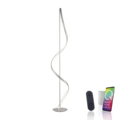 Paul Neuhaus LED Stehleuchte Q-SWING silber steuerbar Smart Home