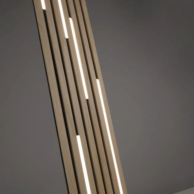 Paul Neuhaus LED Stehleuchte Q-AKUSTIK Holz-natur Smarthome steuerbar