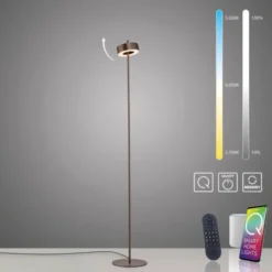 Paul Neuhaus LED Stehleuchte Q-ROTATE dark-metal brown Smarthome