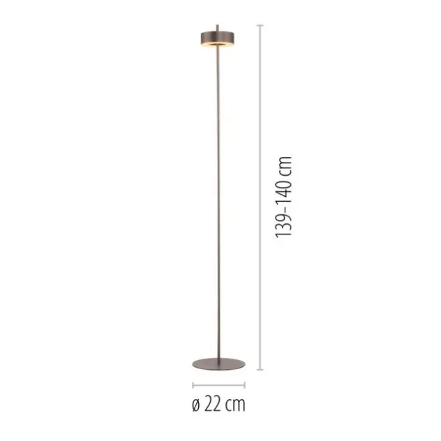 Paul Neuhaus LED Stehleuchte Q-ROTATE dark-metal brown Smarthome