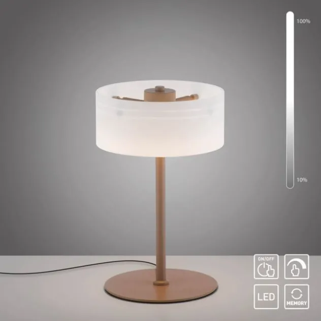 Paul Neuhaus LED Tischleuchte MARIKA, sand, Touchdimmer