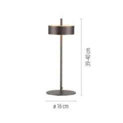 Paul Neuhaus LED Tischleuchte Q-ROTATE dark-metal brown Smarthome