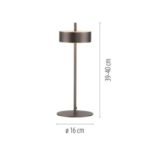 Paul Neuhaus LED Tischleuchte Q-ROTATE dark-metal brown Smarthome