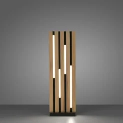 Paul Neuhaus LED Tischleuchte Q-AKUSTIK Holz-natur Smarthome App CCT