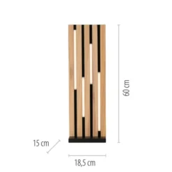 Paul Neuhaus LED Tischleuchte Q-AKUSTIK Holz-natur Smarthome App CCT