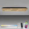 Paul Neuhaus LED Wand-Deckenleuchte Q-AKUSTIK Holz-natur Smarthome
