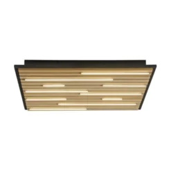 Paul Neuhaus LED Wand- und Deckenleuchte Q-AKUSTIK Holz-naturSmarthome