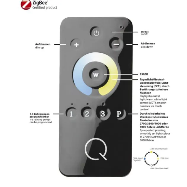 Paul Neuhaus,Q-AMY, LED-Tischleuchte, CCT, dimmbar, Smart-Home(Auslauf)