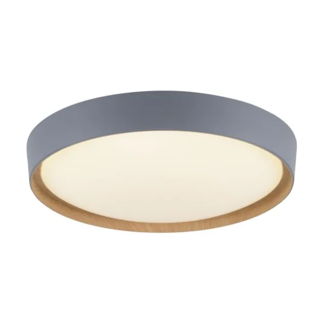 Paul Neuhaus Q EMILIA Deckenleuchte Smart Home grau matt farbig Holzoptik dimmbar