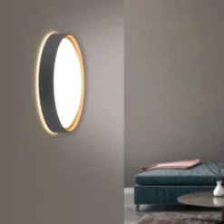Paul Neuhaus Q EMILIA Deckenleuchte Smart Home grau matt farbig Holzoptik dimmbar