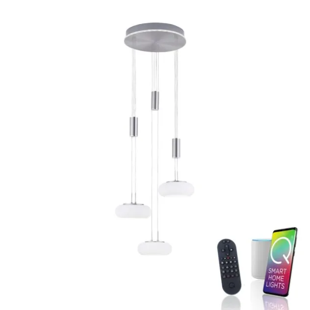Paul Neuhaus, Q-ETIENNE, LED Pendelleuchte stahl, Smart Home
