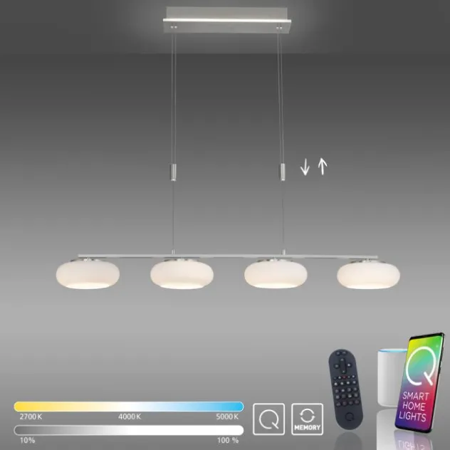 Paul Neuhaus, Q-ETIENNE, LED Pendelleuchte stahl, Smart Home