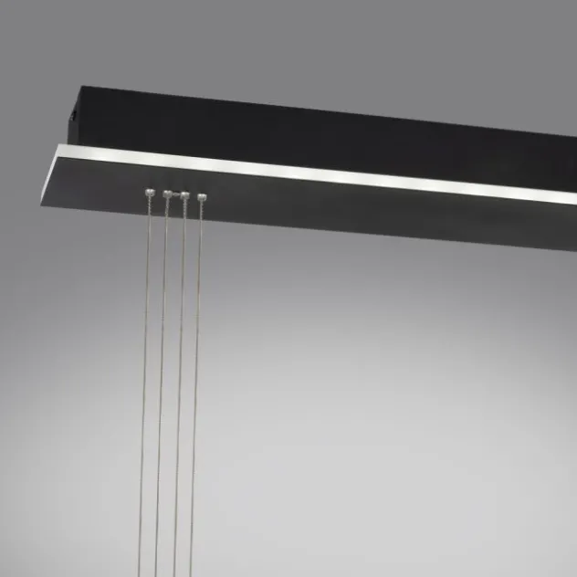 Paul Neuhaus Q ETIENNE Pendelleuchte Smart Home schwarz länglich 2 flammig