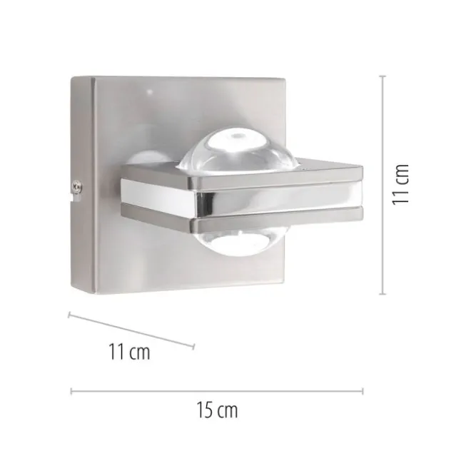 Paul Neuhaus, Q-FISHEYE, LED-Wandleuchte, dimmbar, Linse, Smart Home