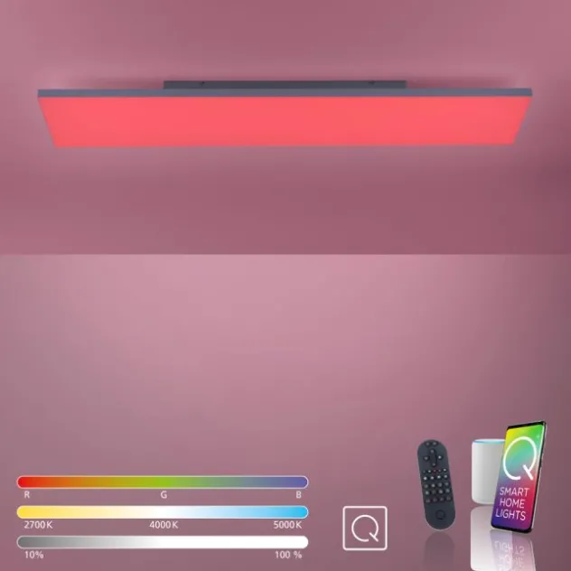 Paul Neuhaus, Q-FRAMELESS, LED-Panel,120x30cm, Smart Home