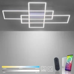 Paul Neuhaus, Q-INIGO, 100x75cm, LED-Deckenleuchte, dimmbar, Smart Home