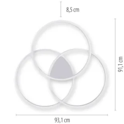 Paul Neuhaus, Q-KATE, LED-Deckenleuchte, 3 Leuchtringe, Smart Home