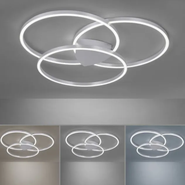 Paul Neuhaus, Q-KATE, LED-Deckenleuchte, 3 Leuchtringe, Smart Home