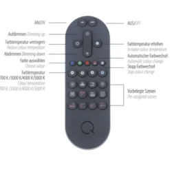 Paul Neuhaus, Q-KIARA ,LED-Deckenleuchte, grau, Ø 58cm, Stoffschirm, Smart Home