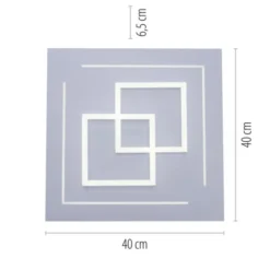Paul Neuhaus, Q-LINEA, LED-Deckenleuchte, 40x40cm, dimmbar, CCT, Smart Home
