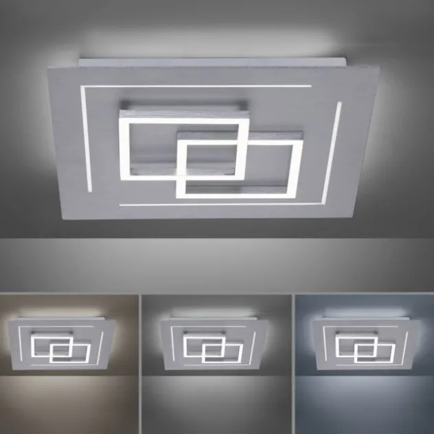 Paul Neuhaus, Q-LINEA, LED-Deckenleuchte, 40x40cm, dimmbar, CCT, Smart Home