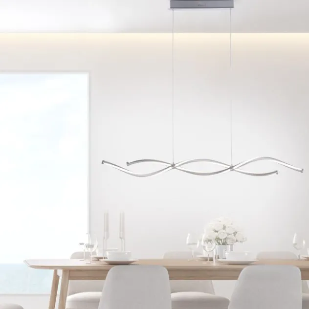 Paul Neuhaus, Q-MALINA, LED-Pendelleuchte, Wellen Design, modern, Smart Home