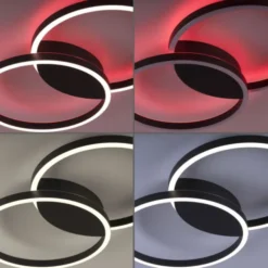 Paul Neuhaus Q MARKO LED Deckenleuchte Smart Home rund schwarz dimmbar RGB
