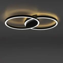 Paul Neuhaus Q MARKO LED Deckenleuchte Smart Home rund schwarz dimmbar RGB