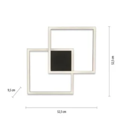 Paul Neuhaus Q MARKO LED Deckenleuchte Smart Home eckig schwarz dimmbar RGB