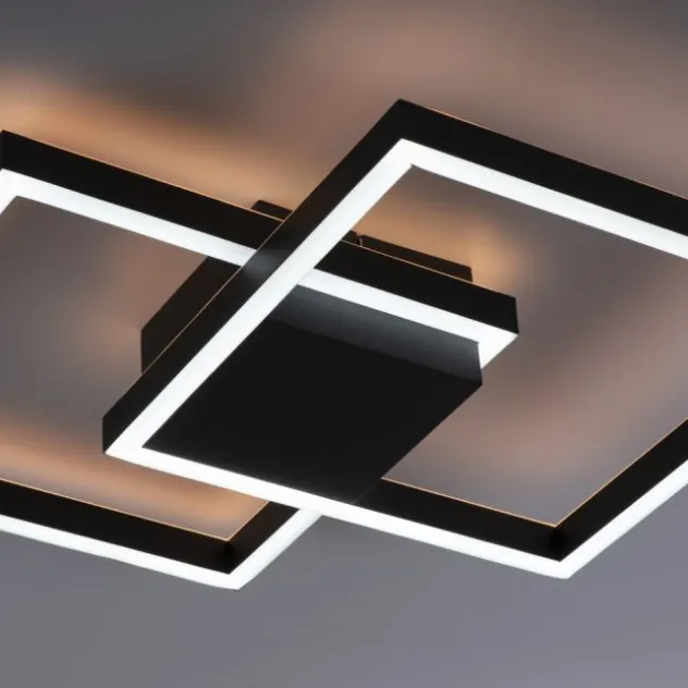 Paul Neuhaus Q MARKO LED Deckenleuchte Smart Home eckig schwarz dimmbar RGB
