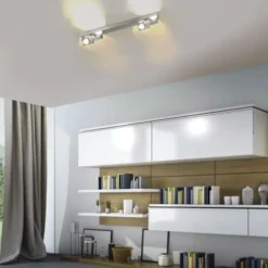 Paul Neuhaus, Q-NEMO, LED-Wandleuchte, 4-flg, dimmbar, aluminium, Smart Home