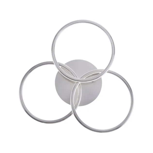 Paul Neuhaus, Q-NEVIO, LED-Deckenleuchte, 3-flg, silber, CCT, Smart Home