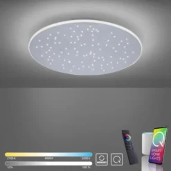 Paul Neuhaus, Q-NIGHTSKY, LED-Deckenleuchte, Ø 48,5 cm, Sternenhimmel, Smart Home