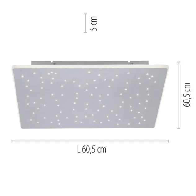 Paul Neuhaus, Q-NIGHTSKY, LED-Deckenleuchte, 60x60 cm, Smart Home