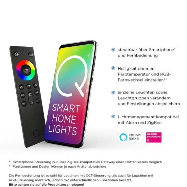 Paul Neuhaus, Q-RILLER, Pendelleuchte, RGB, Fernbedienung, Smart Home