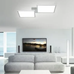 Paul Neuhaus, Q-ROSA, LED-Deckenleuchte, CCT, stahlfarben, Smart Home