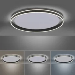 Paul Neuhaus,Q-VITO, LED-Deckenleuchte, anthrazit, Ø 79cm, rund, Smart Home