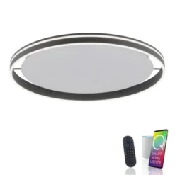 Paul Neuhaus,Q-VITO, LED-Deckenleuchte, anthrazit, Ø 79cm, rund, Smart Home