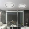 Paul Neuhaus, Q-VITO, LED-Deckenleuchte, Ø 59cm, stahlfarben, Smart Home