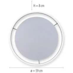 Paul Neuhaus, Q-VITO, LED-Deckenleuchte, Ø 59cm, stahlfarben, Smart Home