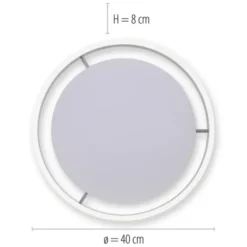 Paul Neuhaus, Q-VITO, LED-Deckenleuchte, Ø 40cm, stahlfarben, rund, Smart Home