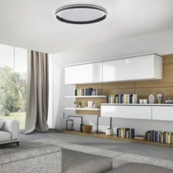 Paul Neuhaus, Q-VITO, LED-Deckenleuchte, anthrazit, Ø 59cm, rund, Smart Home