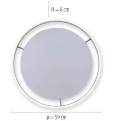 Paul Neuhaus, Q-VITO, LED-Deckenleuchte, anthrazit, Ø 59cm, rund, Smart Home