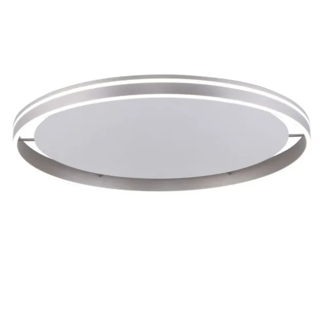 Paul Neuhaus, Q-VITO, LED-Deckenlampe, Ø 79cm, stahlfarben, rund, Smart Home